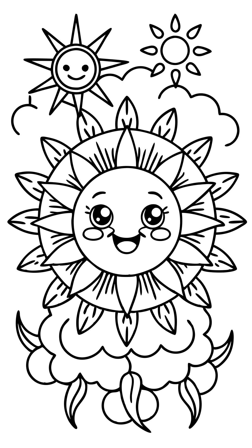 coloring pages of the sun